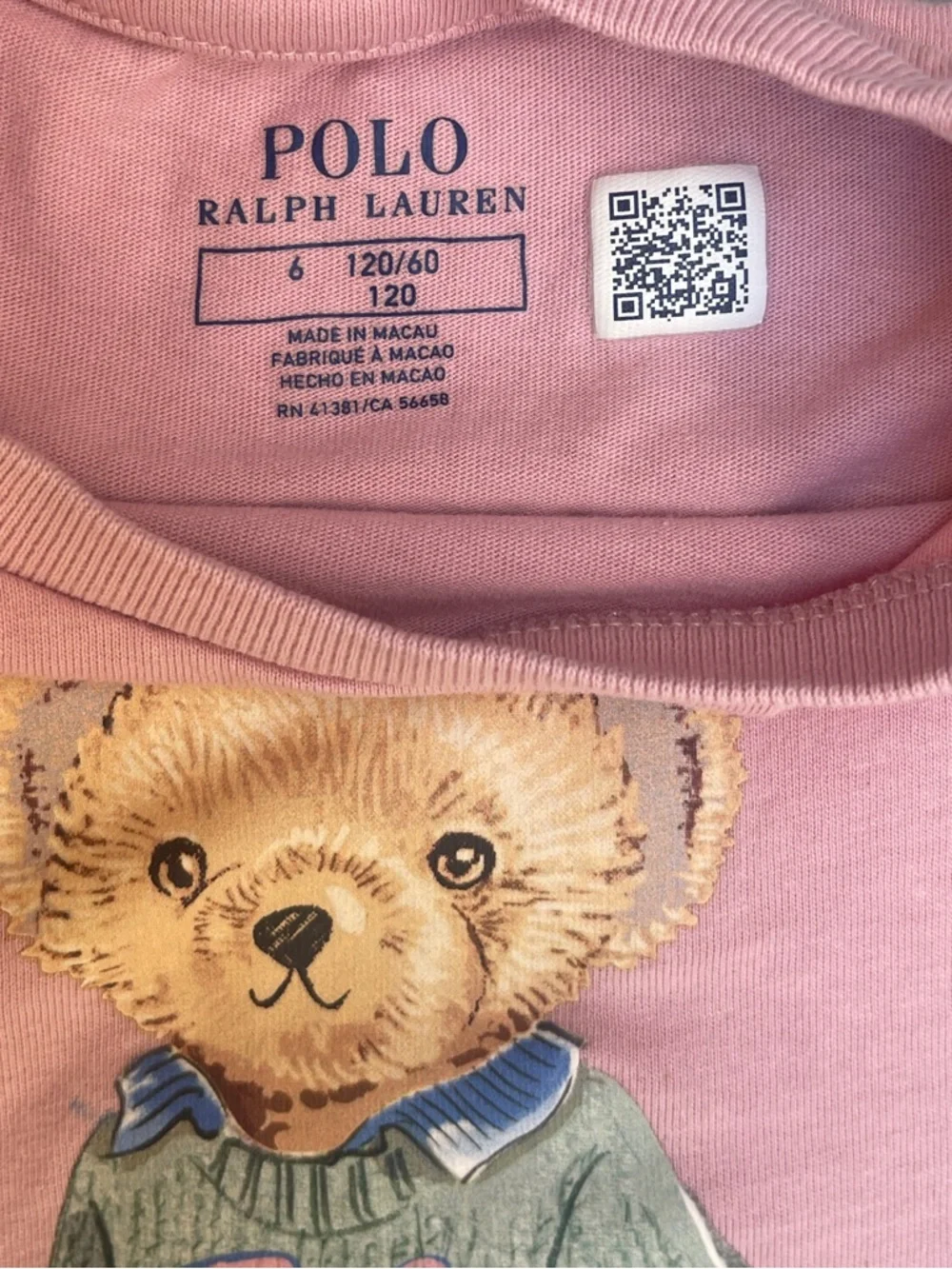 Polo Ralph Lauren Girls Pink Bear  Dress Preppy Sunmer Spring Wedding Guest 6